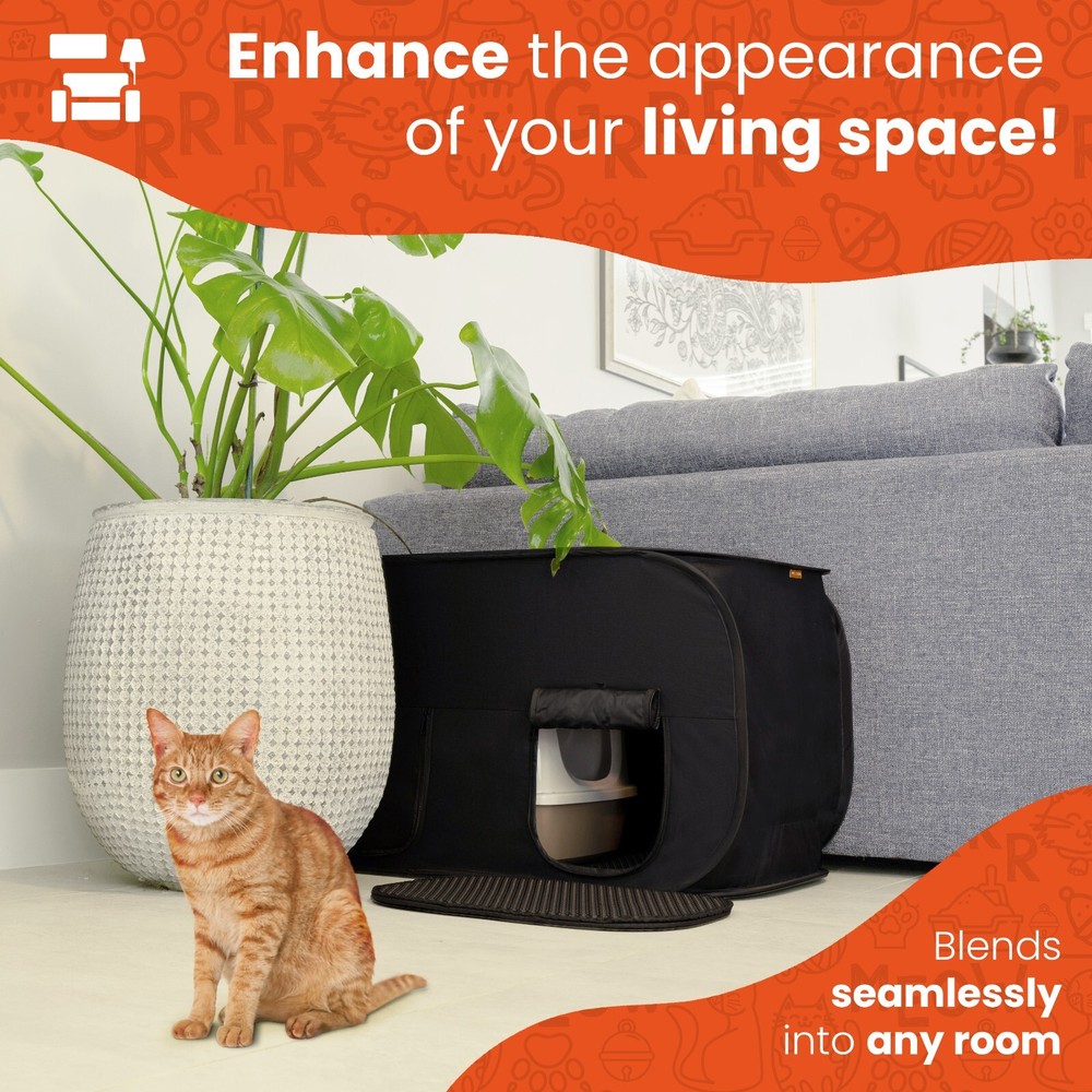 Pexter Cat Litter Box Enclosure - Discreet and Hidden - Kitty Litter Trap Design
