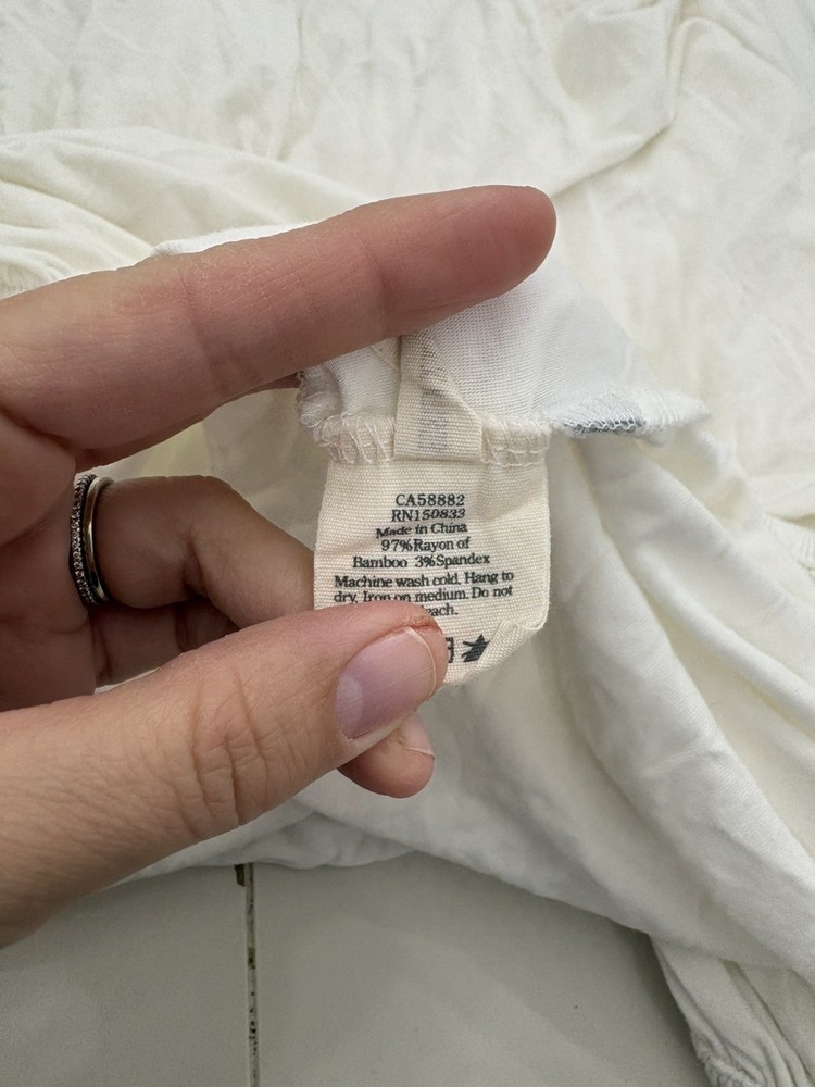Kyte Baby Fitted Sheet White Bamboo