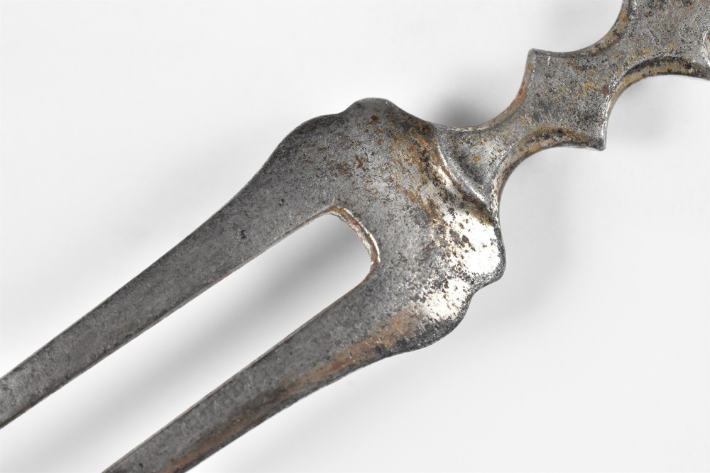 Antique 800 Silver Handled 2-Tine Fork