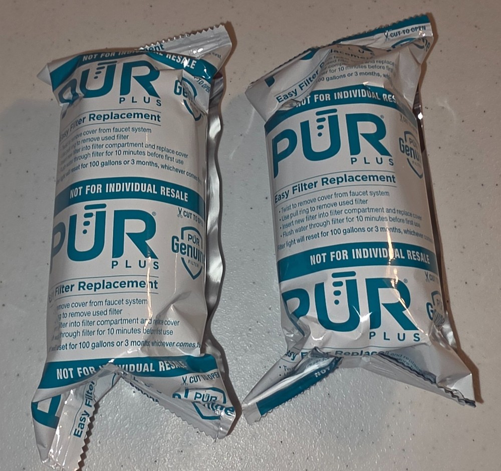 PUR PLUS Faucet Fliter Mount RF-9999 Replacement Filters 2 Pack SEALED