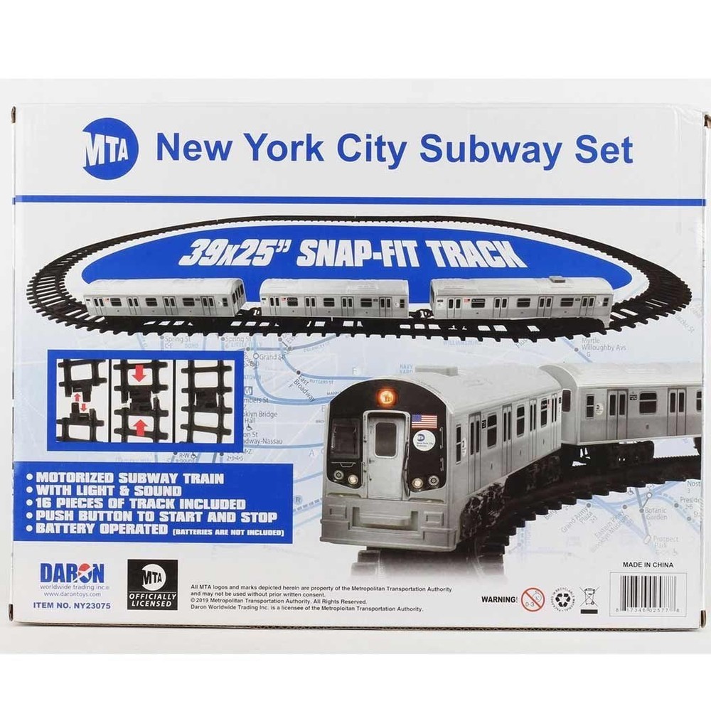 MTA Motorized Subway Train Set NYC Battery Powered Toy Train