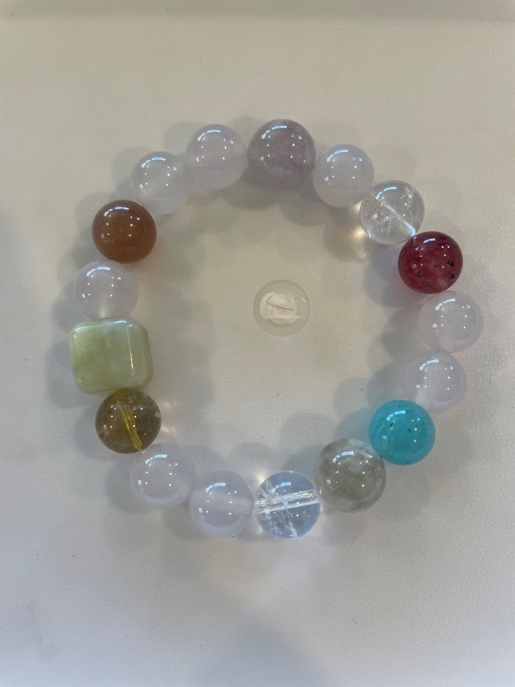 Agate and citrine design bracelet