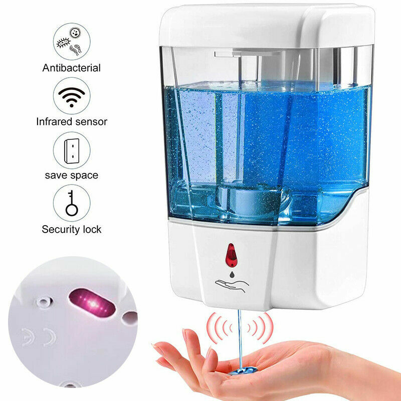 Automatic Soap Dispenser Sensor Bottle Soap Box Wall Mounted 700ml