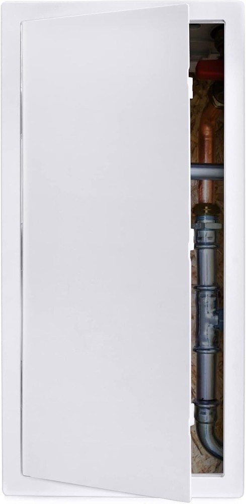 Plastic Access Panel 14x29 Inch for Drywall Ceiling Hinged Removable White