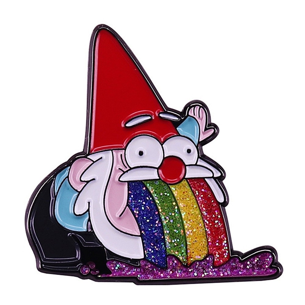 Gravity Falls Rainbow Gnome 1.3” Enamel Pin