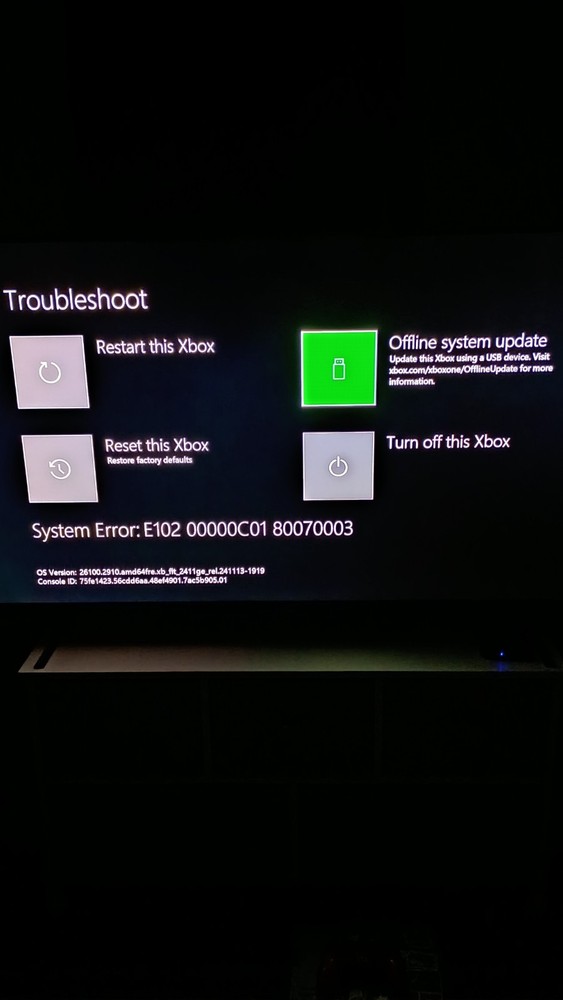 XBOX ONE S/X -- System Software Update USB Installer -- OPERATING SYSTEM - 2026