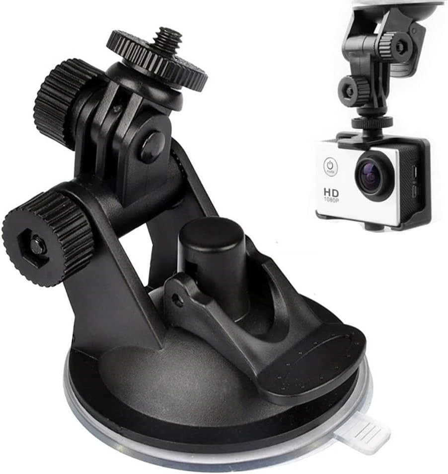 2 Pack Dash Cam Suction Cup Mount with 1/4 Screw Thread Windshield Camera Holder