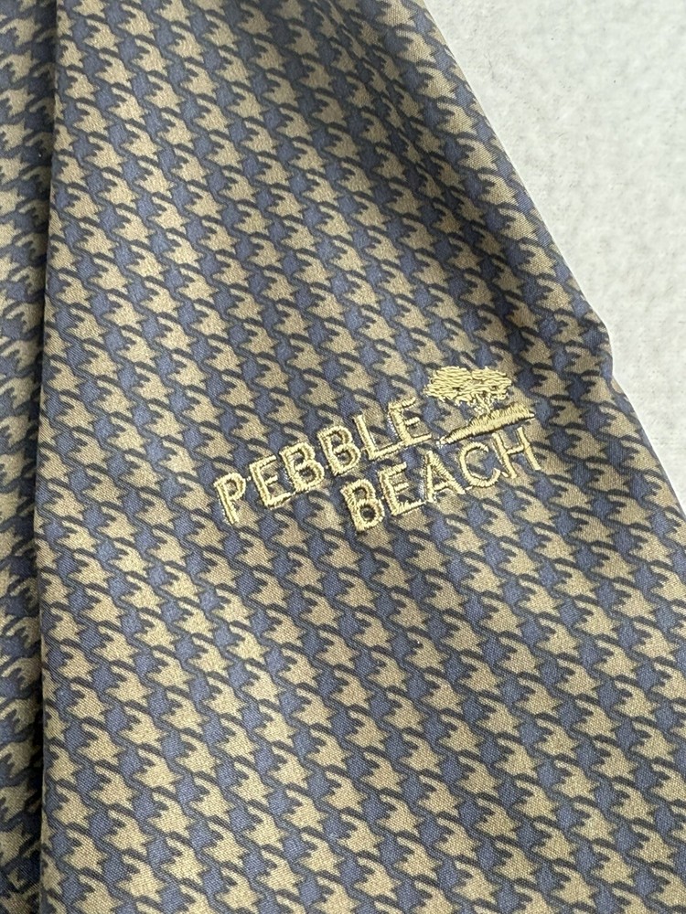 Pebble Beach V-Neck Pullover Windbreaker Jacket Houndstooth Golf Men's L