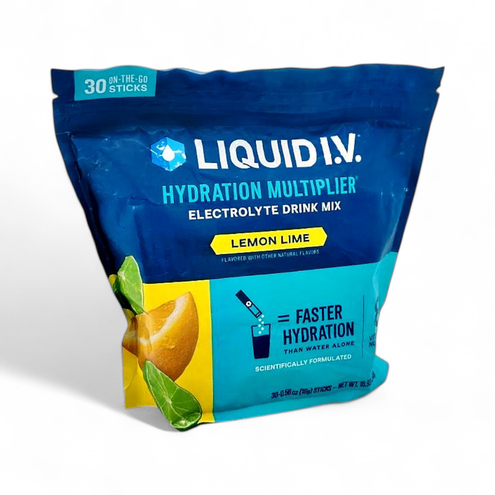 Liquid I.V. Hydration Multiplier Electrolyte Drink Powder, Lemon Lime - 30 Pack