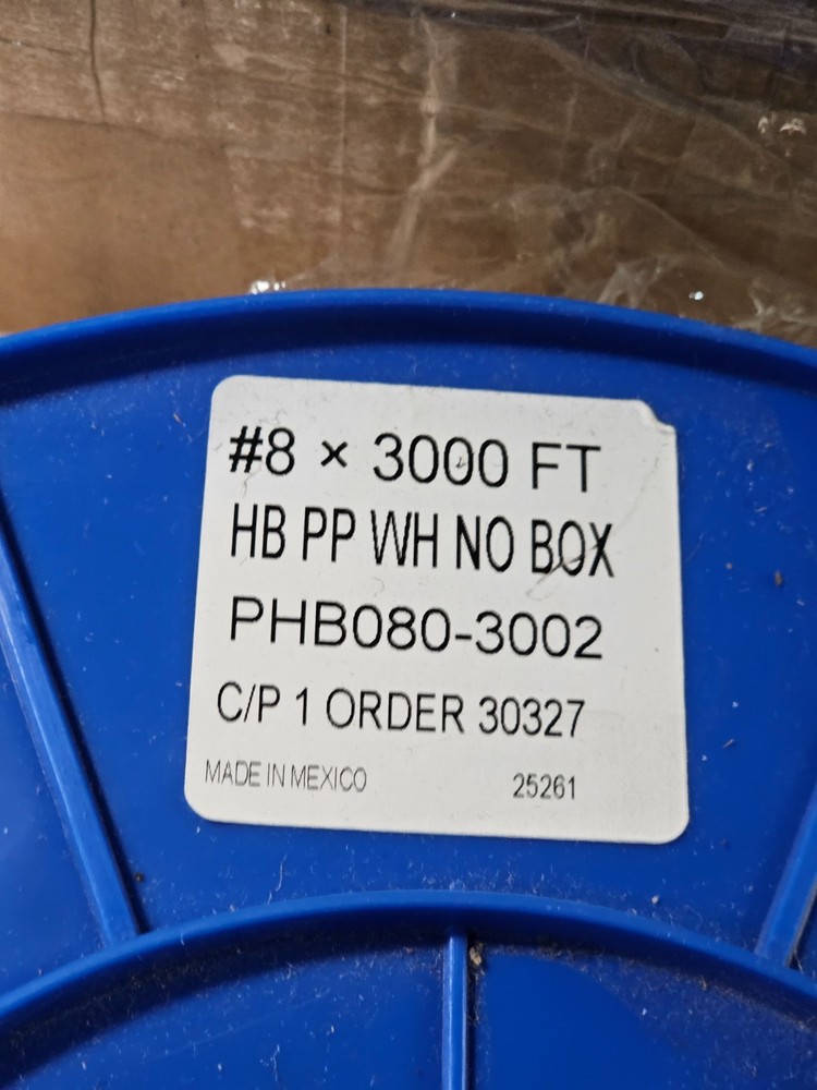 Hollow Braid Polypropylene Size #8 White Spool 3000 Ft PHB080-3002