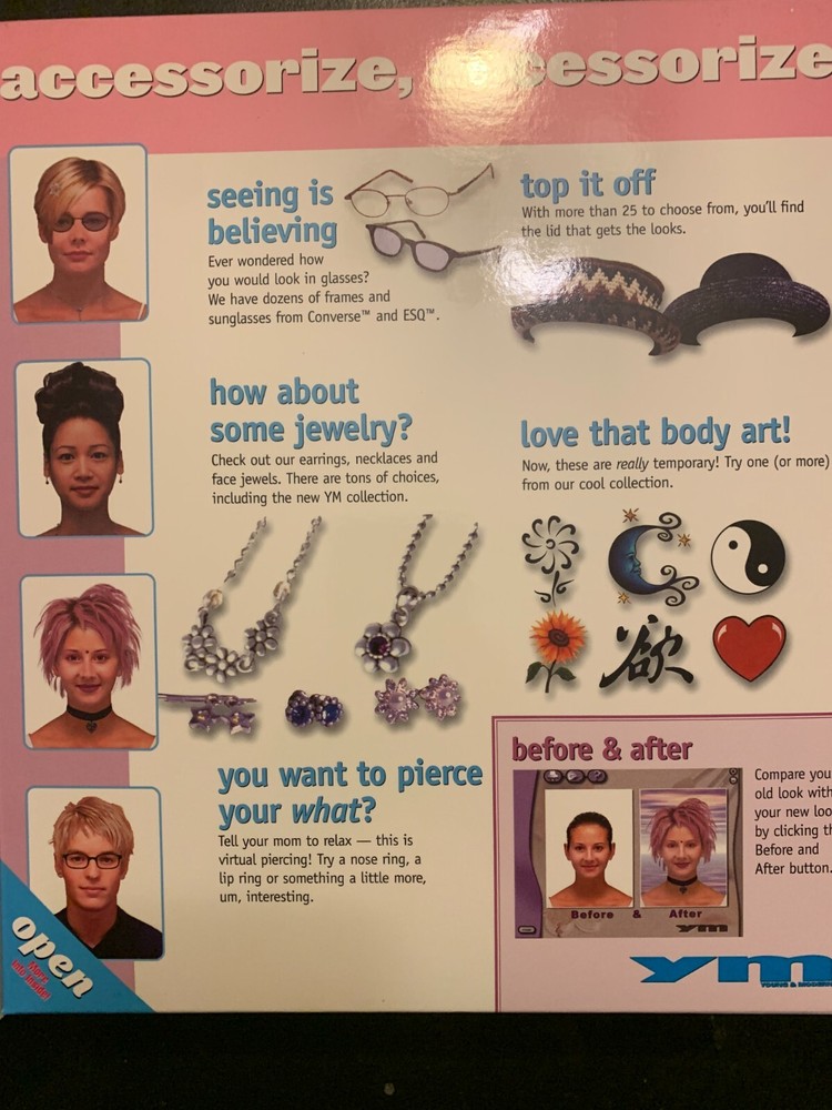 Young & Modern YM Digital Makeover Magic 1999 MGI Software For Windows 95/98