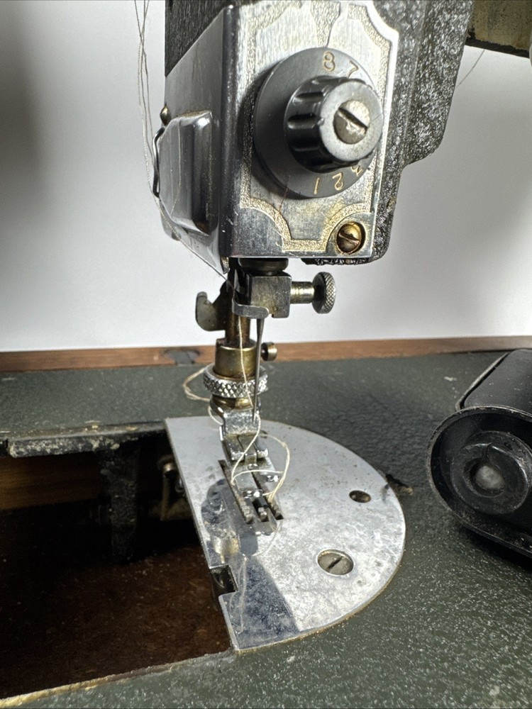 Vintage White Rotary Sewing Machine w/ Case Untested