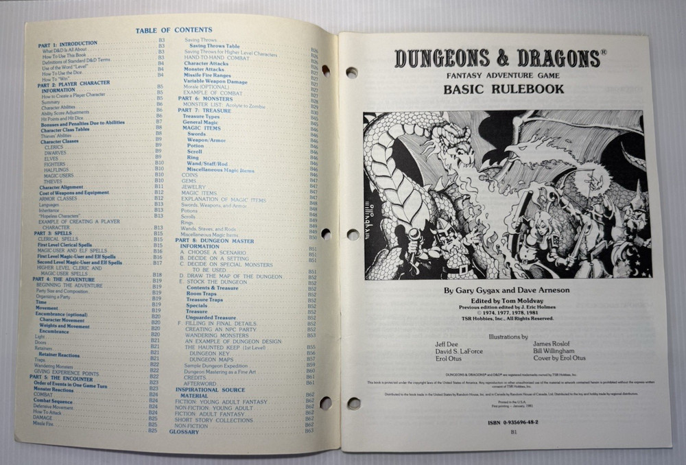 Advanced Dungeons and Dragons Players Handbook Guide Record Sheets & Gallery....