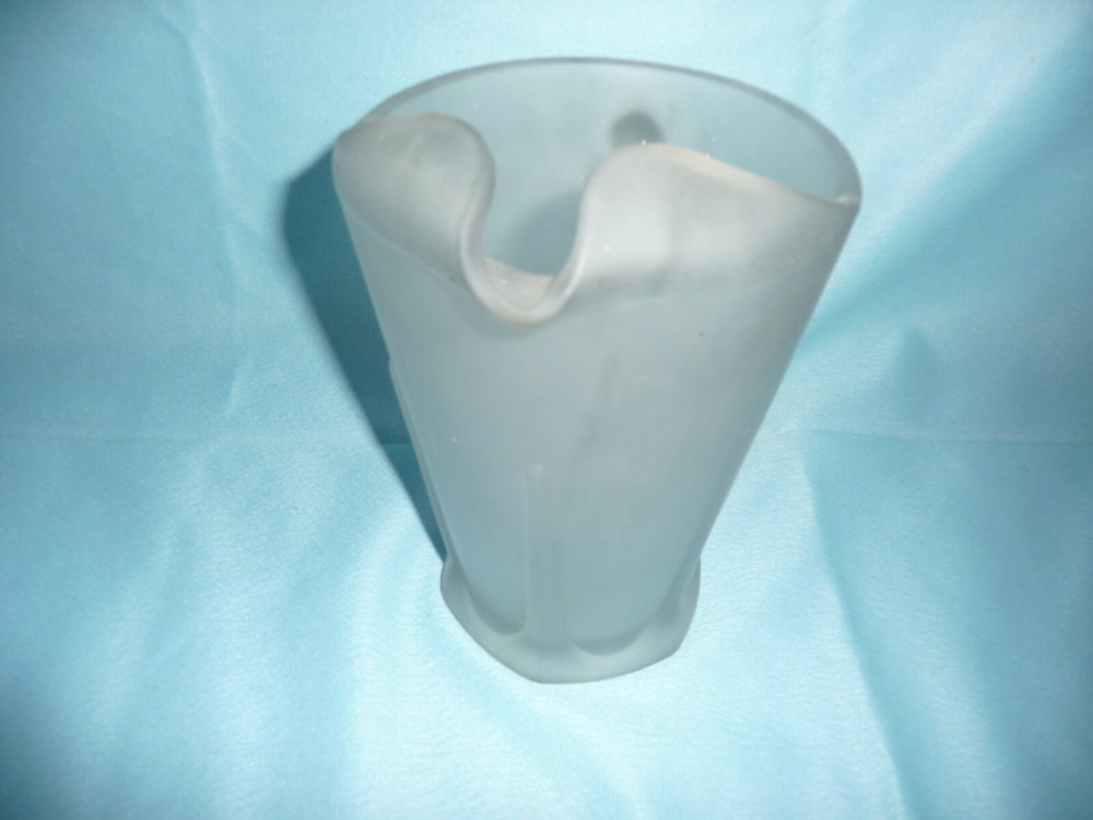 Frosted Glass Pitcher and Two Mugs