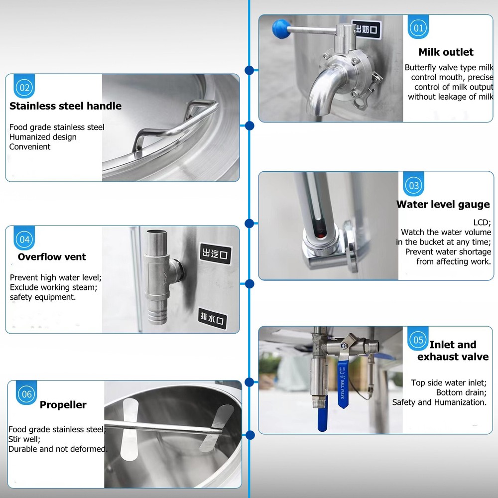 Kolice Commercial 200L Pasteurizer Pasteurization Machine for Milk Beer Coffee