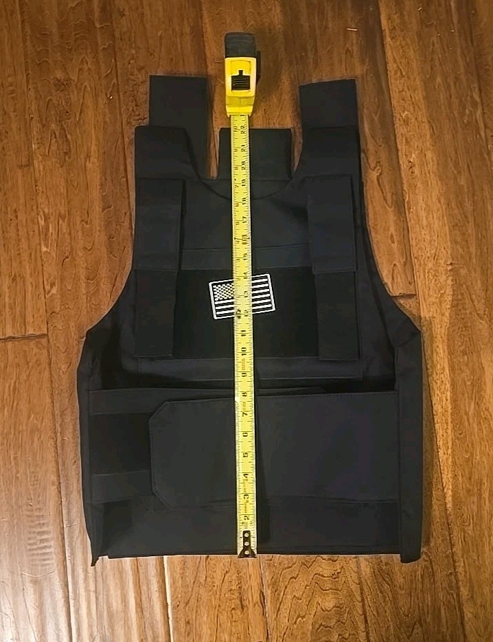 Black Vest Plate Carrier With Patch