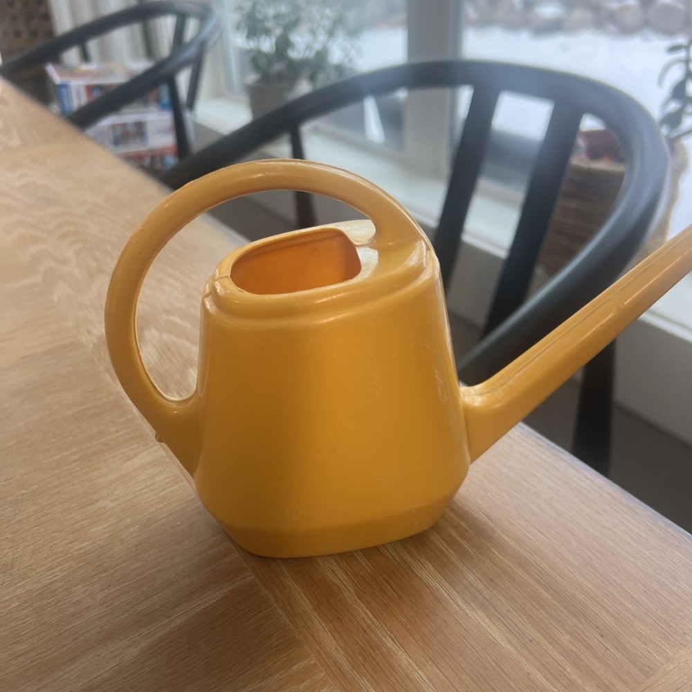 Vintage Retro Small Yellow Watering Can Plastic