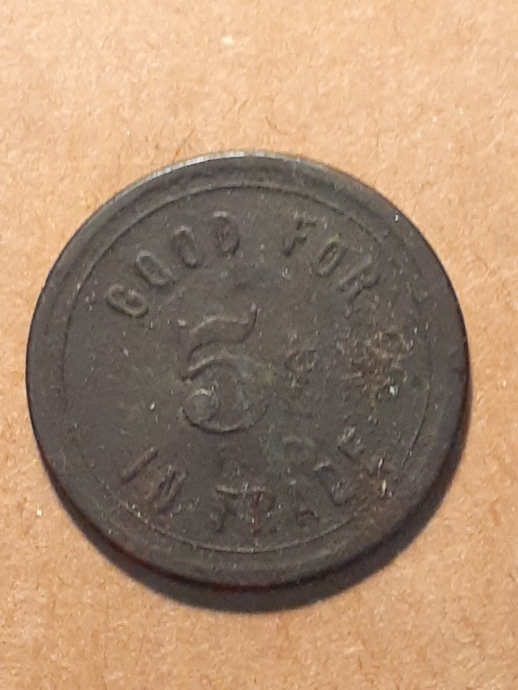 E.E. FRANCIS GOOD FOR 5c IN TRADE