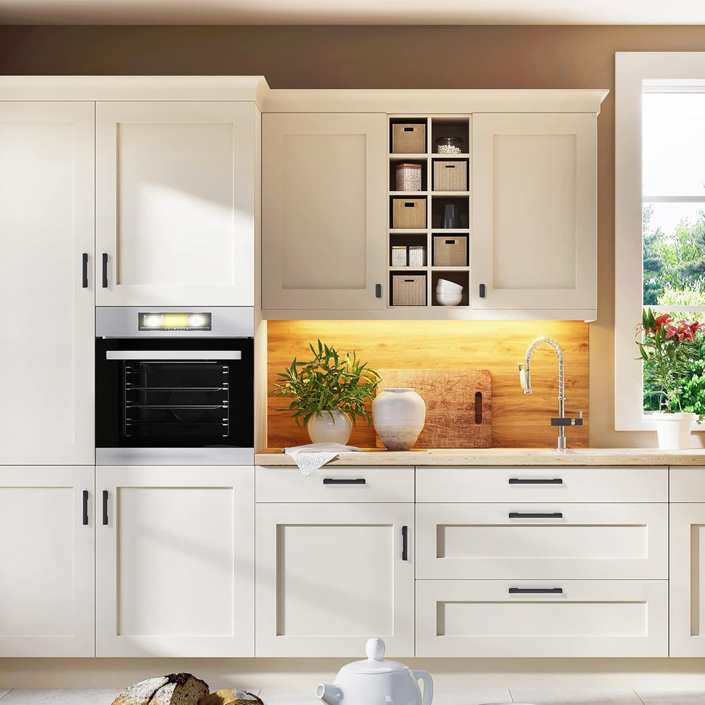 25 Pack Single Hole Matte Black Cabinet Pulls, Heavy Duty Kitchen Drawer & Cupbo
