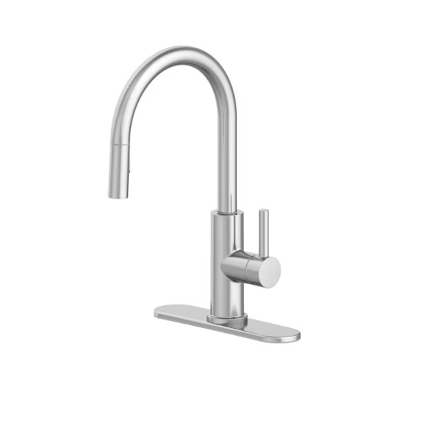 allen + roth Harlow Simplefit Single Handle Deck-mount Pull-down Kitchen Faucet