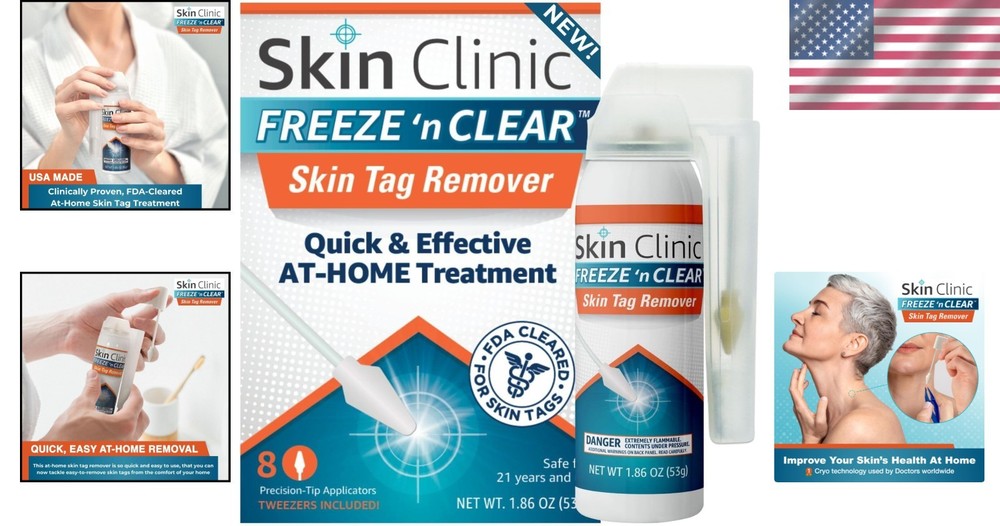 Effortless Skin Tag Treatment Kit - 8 Precision Tips, -Cleared Solution