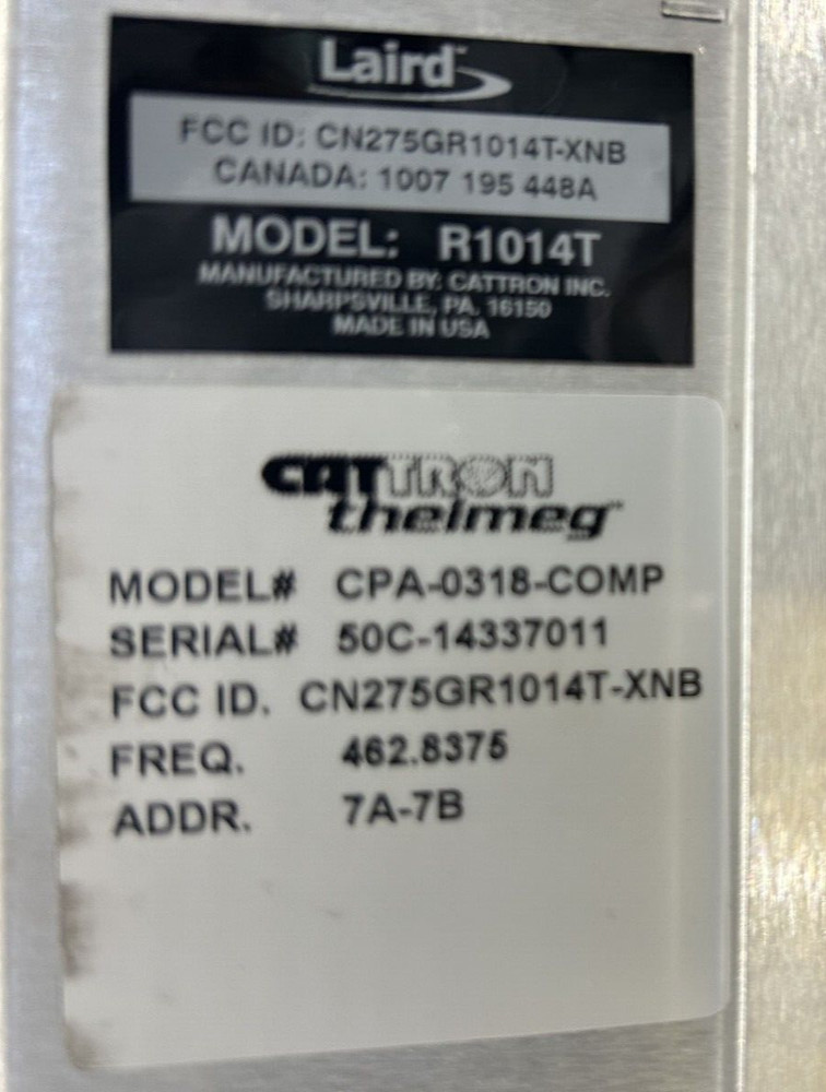 CATTRON THEIMEG CPA-0318-COMP RECEIVER DECODERS