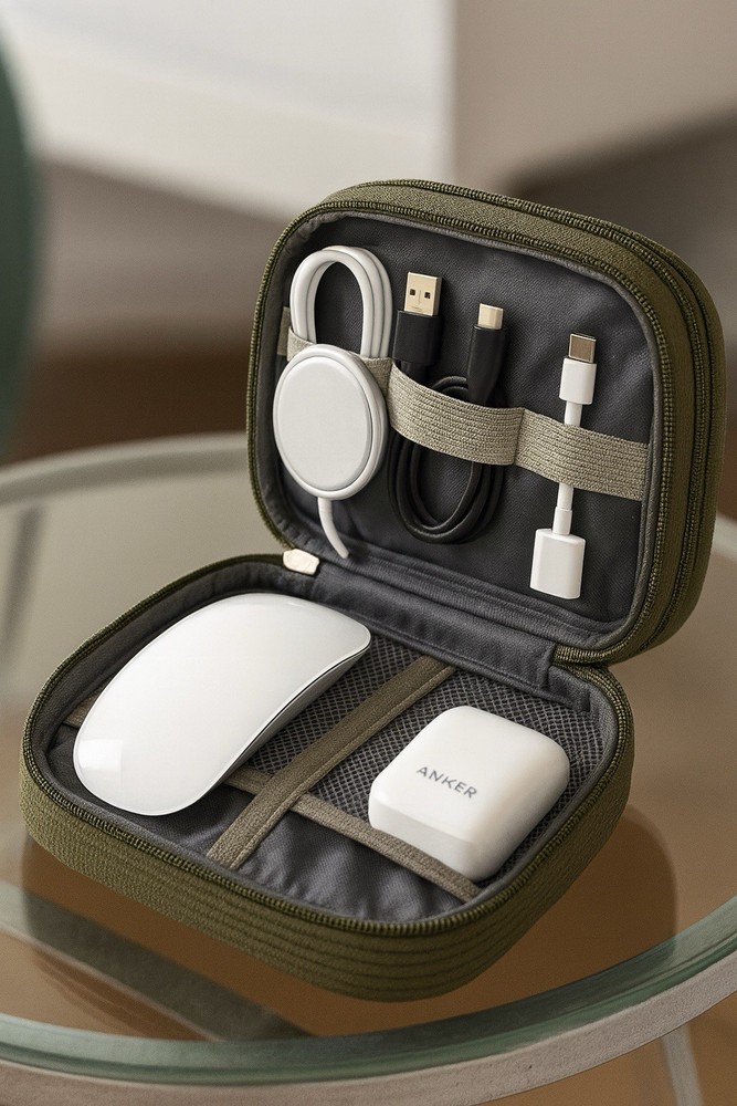 U BRANDS Tech Organizer . Store & Protect Your Tech Nine Separate Compartments