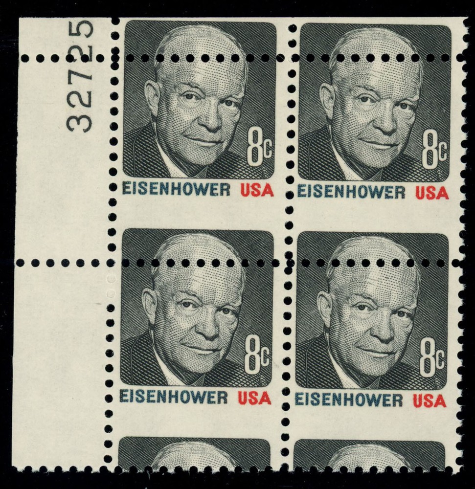 USA Scott# 1394 Mint NH  Plate # Block, Nice Perf shift (56324)