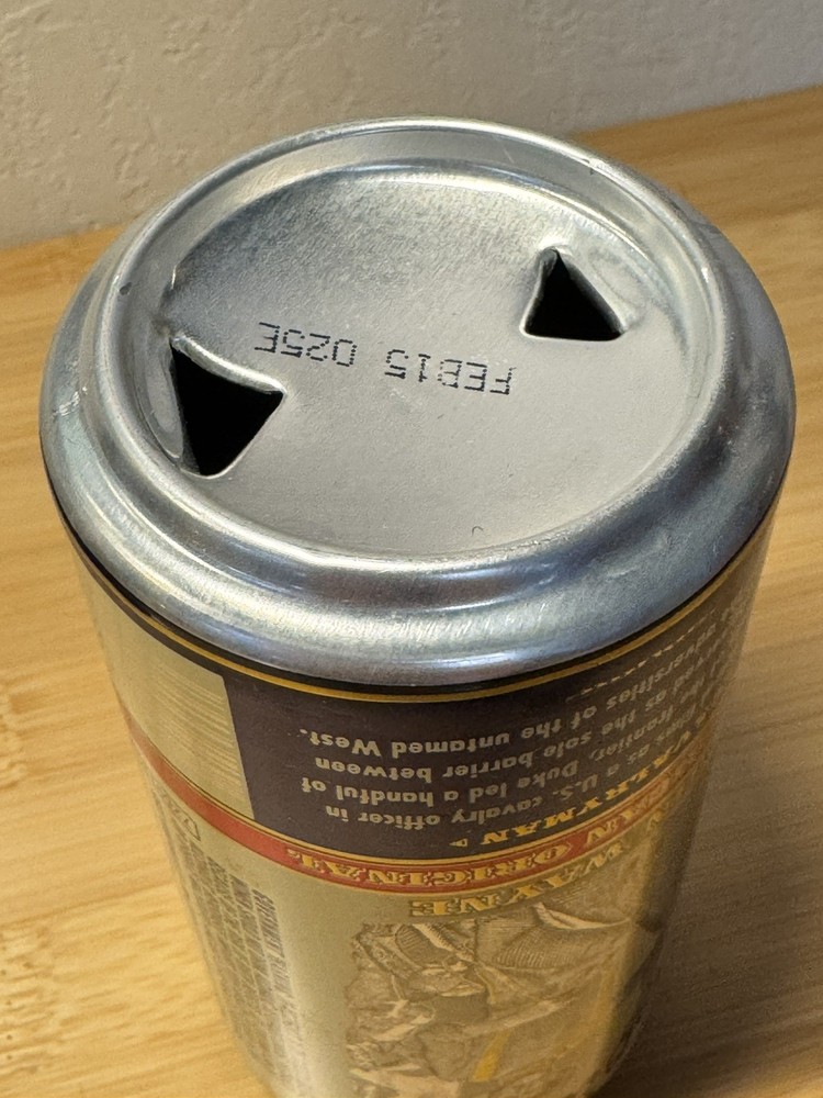 Coors John Wayne - Cavalryman - Empty Beer Can bottom-opened