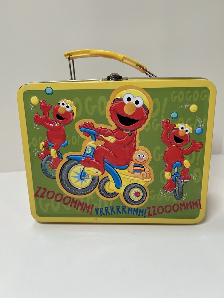 ELMO LUNCH BOX SESAME WORKSHOP TIN WITH PLASTIC HANDLE