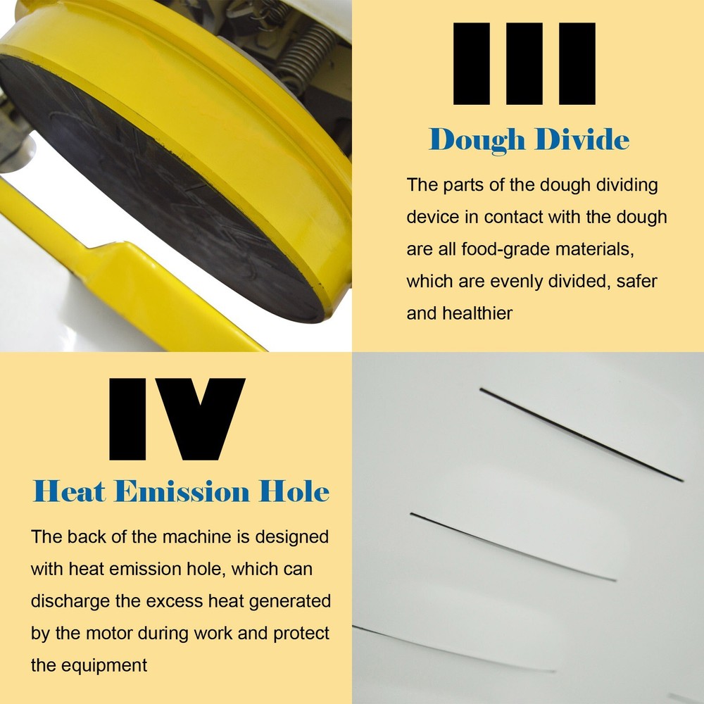 110V Automatic Dough Cutter Roller Divider Rounder 20g-70g Dough Ball Machine