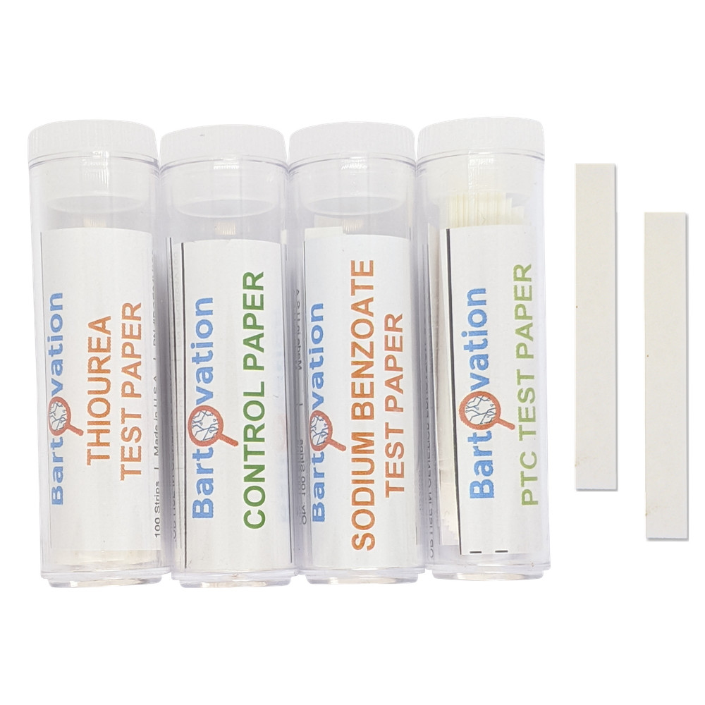 Genetics SuperTaster Test Strips PTC, Sodium Benzoate, Thiourea, Control