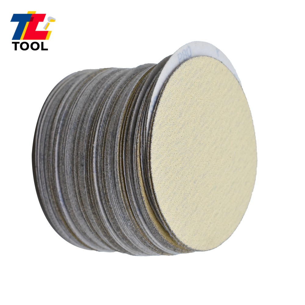 Hook Loop Pads Sanding Disc Flocking 120 Grit NO-Hole 100 Pack 6" Disc
