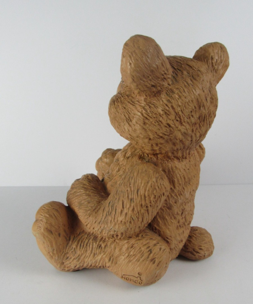 Grateful Dead Faced Bear Statue - 7 Pound Solid Resin - 12" Tall - Homco