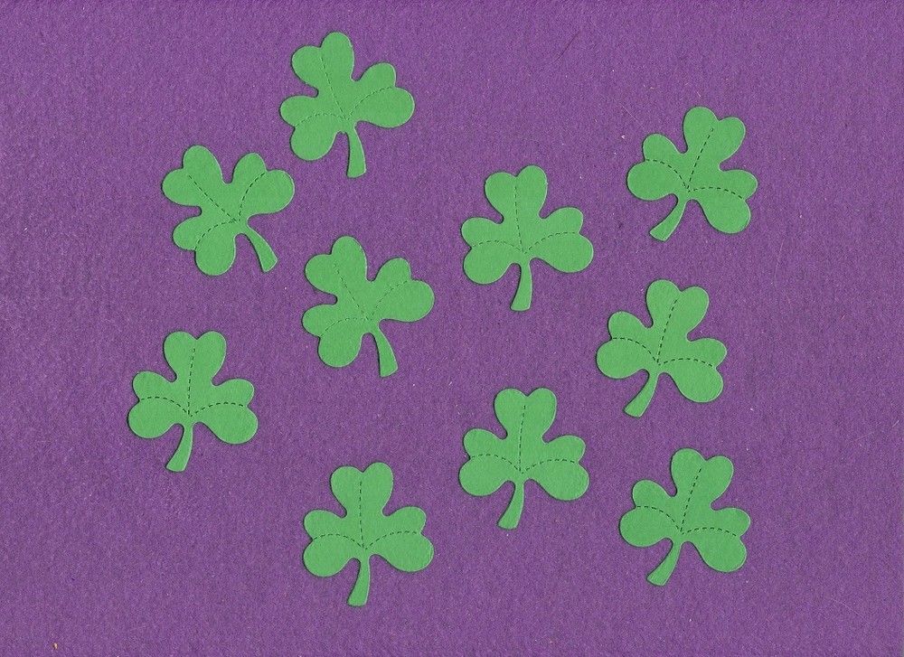 SHAMROCK medium die cuts Scrapbook cards