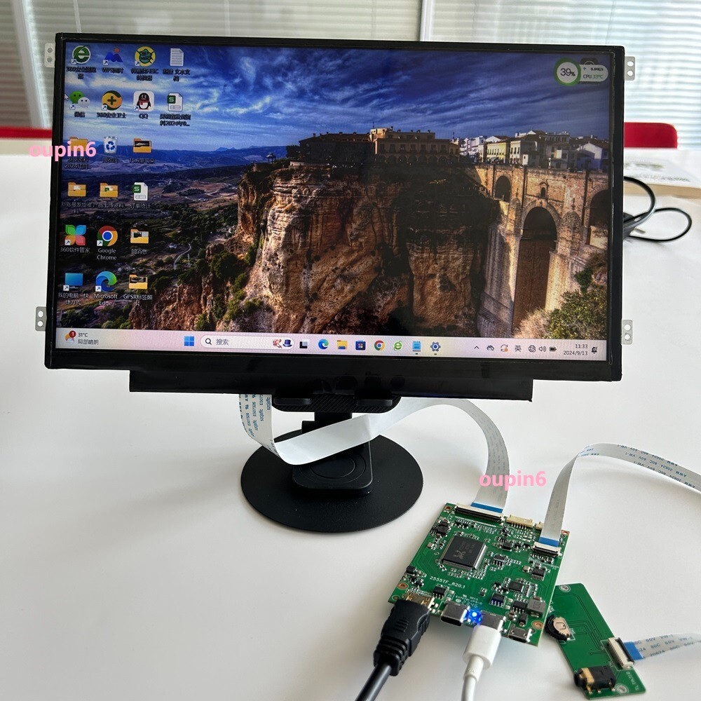 Display screen 11.6" 1366X768 LED with MINI HDMI 2 TYPE-C EDP controller board