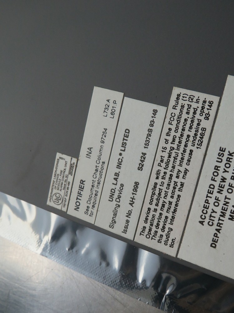 NOTIFIER INA INTELLIGENT NETWORK ANNUNCIATOR INCLUDES ADP-4 MIB-WPCB