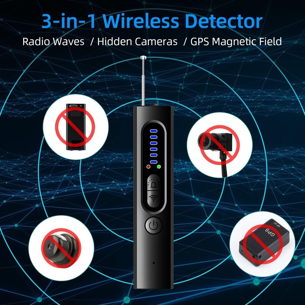 Hidden Camera Detector - Anti Spy GPS Tracker / Detectors - Bug Sweeper