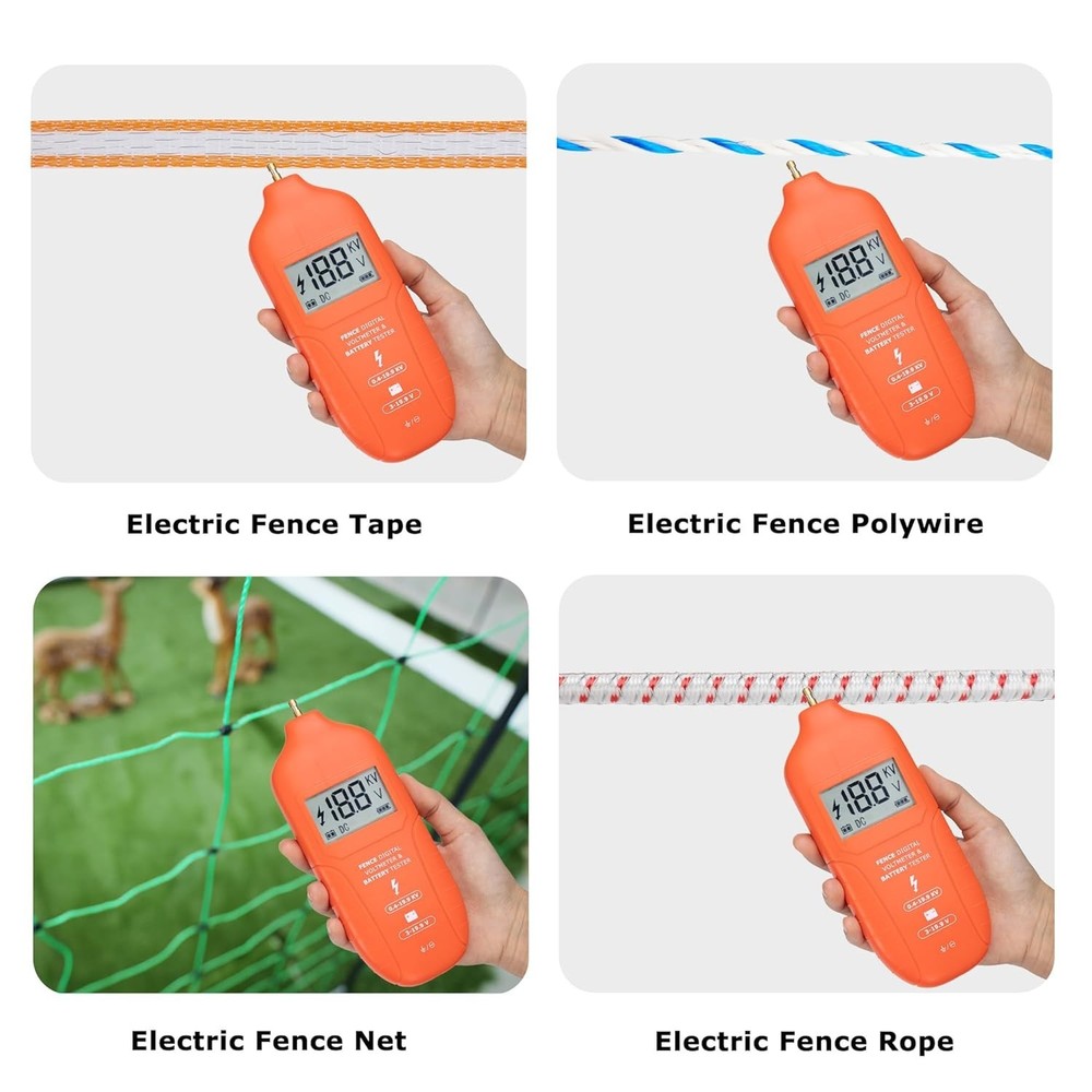 Multi-Function Electric Fence Voltage Tester Max 19.9kV - Ergonomic Design