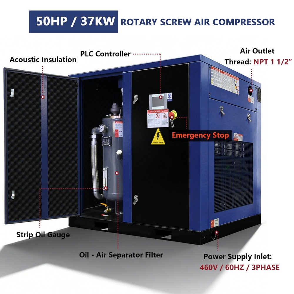 50 HP Rotary Screw Air Compressor