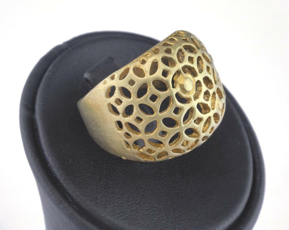 Ring Adjustable Ring Raw brass (19mm 9US inner size - Adjustable ) Dome