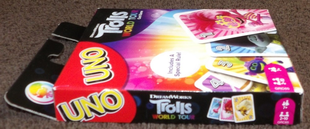 UNO TROLLS WORLD TOUR EDITION AGES 7+ TROLLS UNO