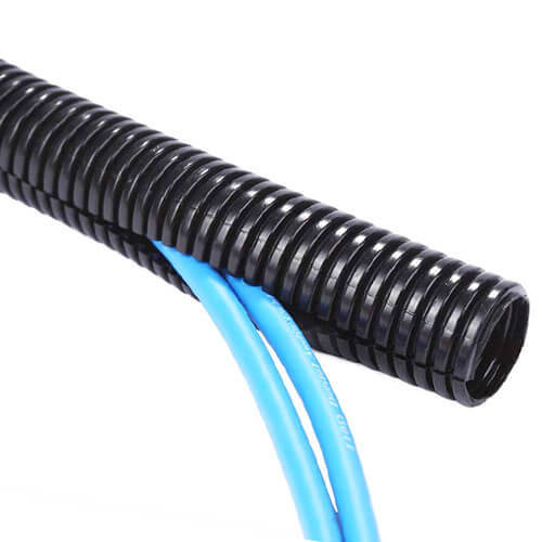 American Terminal 100 Feet Black 1/4" Split Loom Split Wire Loom Conduit