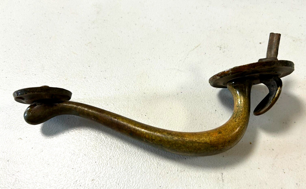 Vintage Colonial Brass Door Pull Handle 10 1/4"