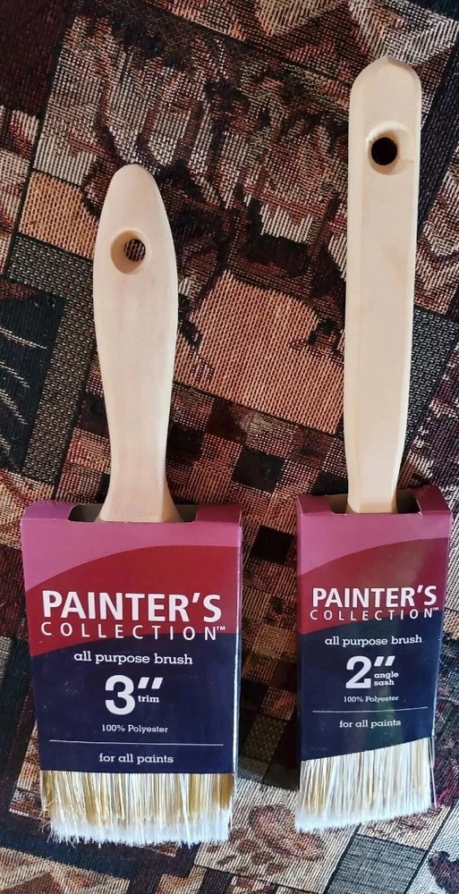 Painter’s Collection-2 Total- 2” & 3" Angle Sash All Purpose Brushes -NEW