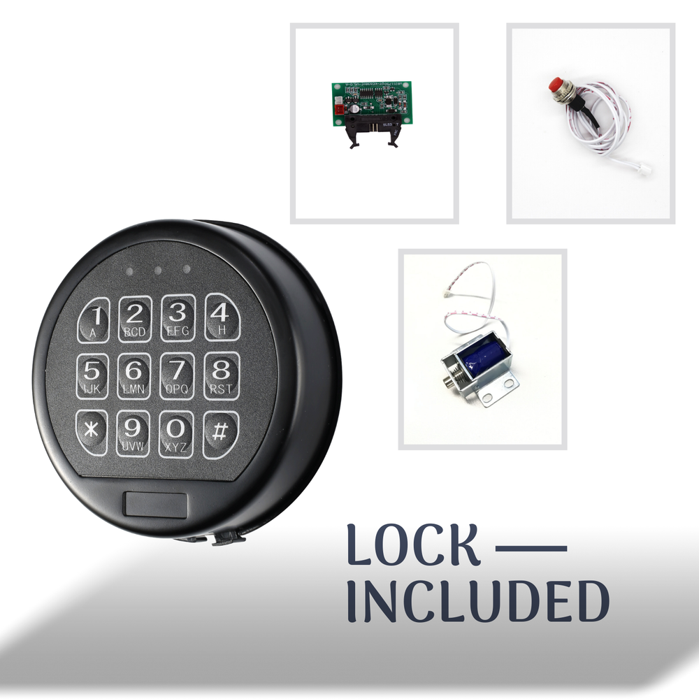 Gun Safe Lock Replacement Black Keypad with Solenoid Lock For Safe Box