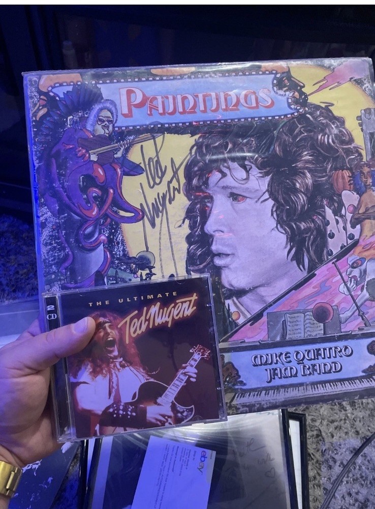 Ted Nugent Stranglehold Record To Stephen 2019 + Auto LP 1972 + 2 CD! 2 Autos!