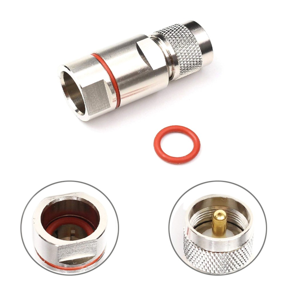 2Pcs Professional UHF Connector For 1/2" Corrugated Coaxial Cable Installation
