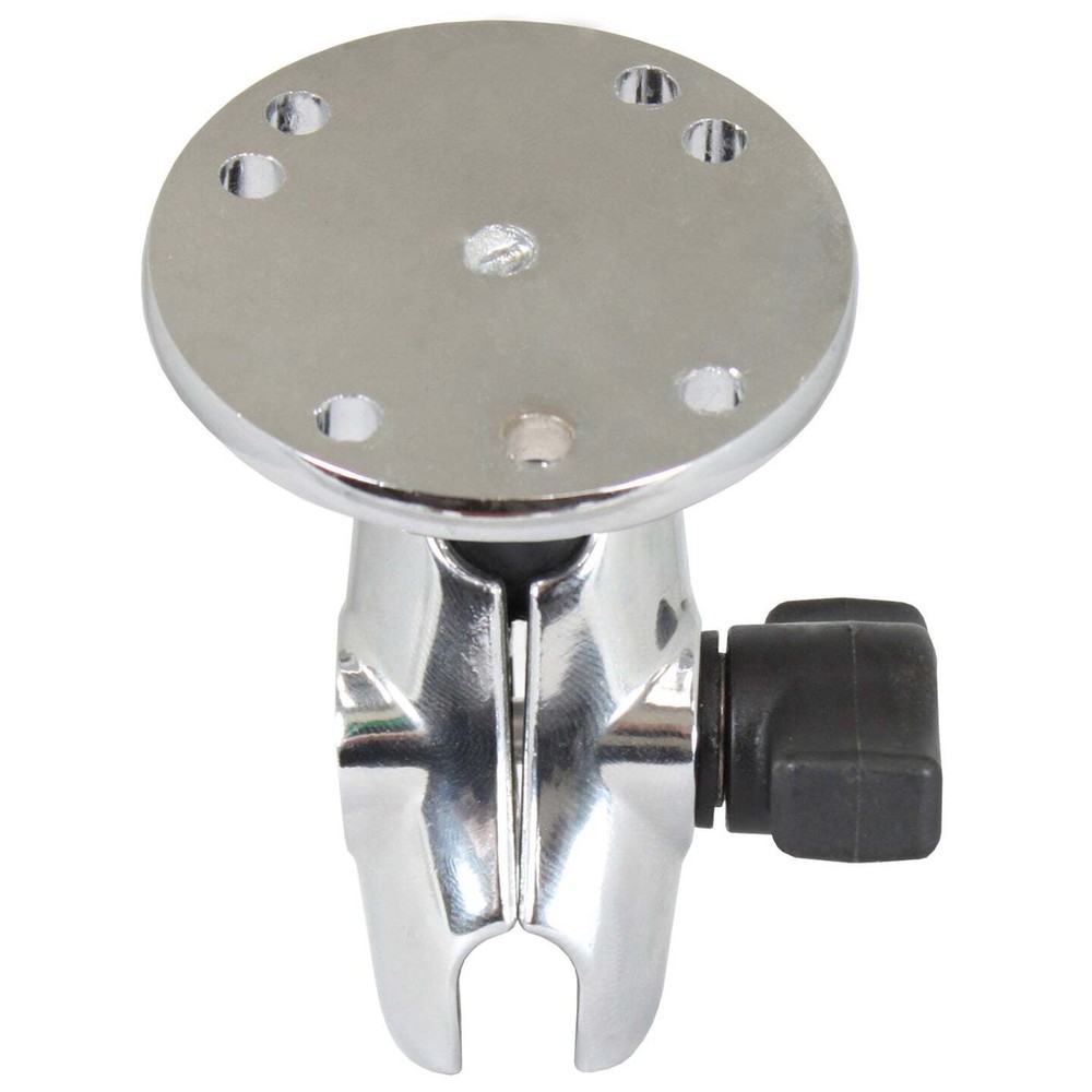 RAM-B-103CHU-A RAM Chrome Double Socket Arm with Round Plate...