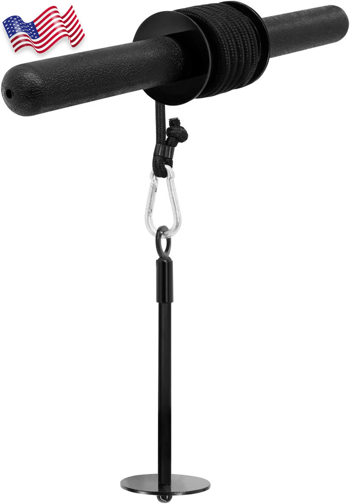 Wrist & Forearm Roller for Workout Training Standard Olympic Plates FREE SHIP